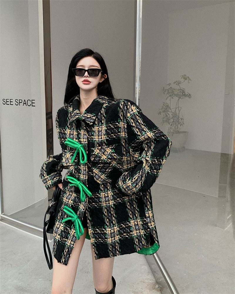 コムデギャルソンオム ダッフルコート チェック ミドル丈