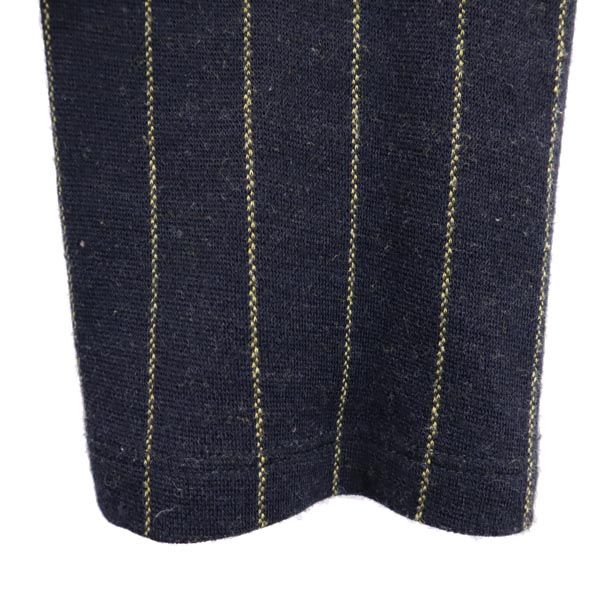 マックスアンドコー ストライプ柄 長袖 ウールブレンド ワンピース L ネイビー×イエロー MAX&CO レディース マックスアンドコー ストライプ柄 長袖 ウールブレンド ワンピース L ネイビー×イエロー MAX&CO レディース