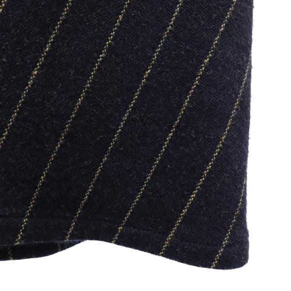 マックスアンドコー ストライプ柄 長袖 ウールブレンド ワンピース L ネイビー×イエロー MAX&CO レディース マックスアンドコー ストライプ柄 長袖 ウールブレンド ワンピース L ネイビー×イエロー MAX&CO レディース