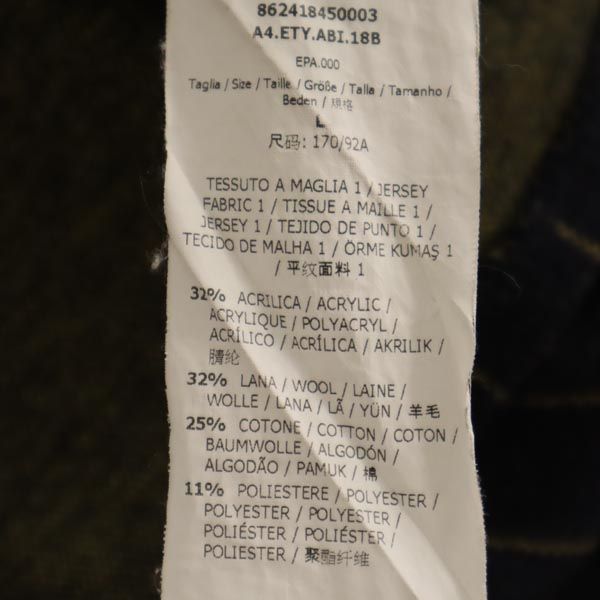 マックスアンドコー ストライプ柄 長袖 ウールブレンド ワンピース L ネイビー×イエロー MAX&CO レディース マックスアンドコー ストライプ柄 長袖 ウールブレンド ワンピース L ネイビー×イエロー MAX&CO レディース