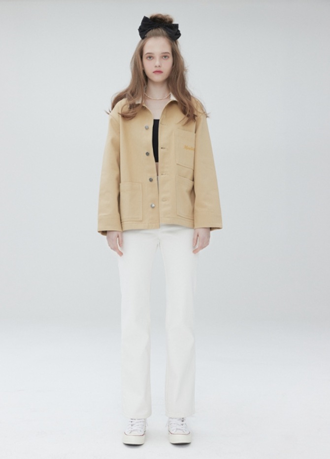 [MUDIDI] Collar block denim jacket 003