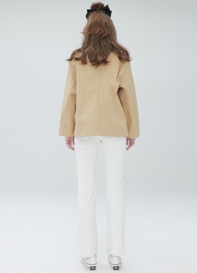 [MUDIDI] Collar block denim jacket 003