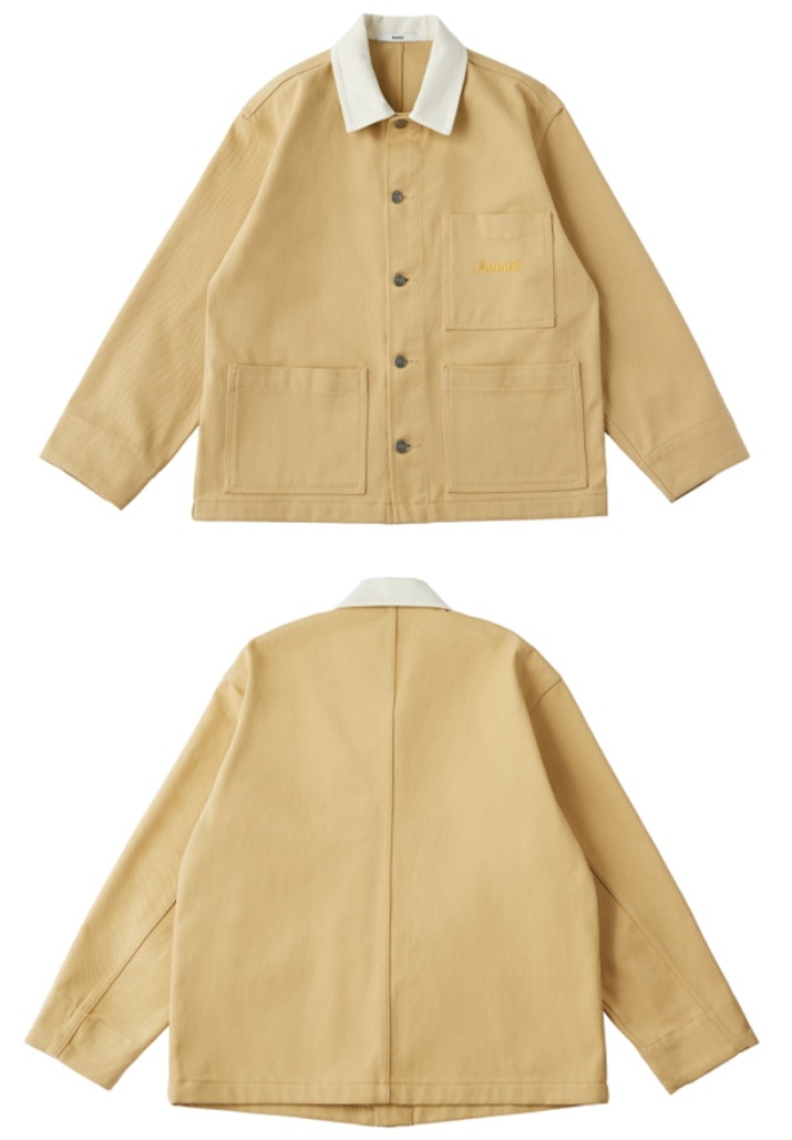 [MUDIDI] Collar block denim jacket 003