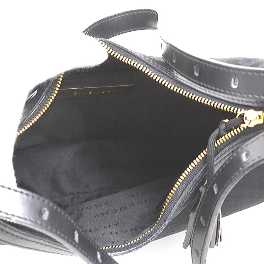 ジバンシィ GIVENCHY ショルダーバッグ キャンバス/レザー ブラック ゴールド レディース e60294n ジバンシィ GIVENCHY ショルダーバッグ キャンバス/レザー ブラック ゴールド レディース e60294n