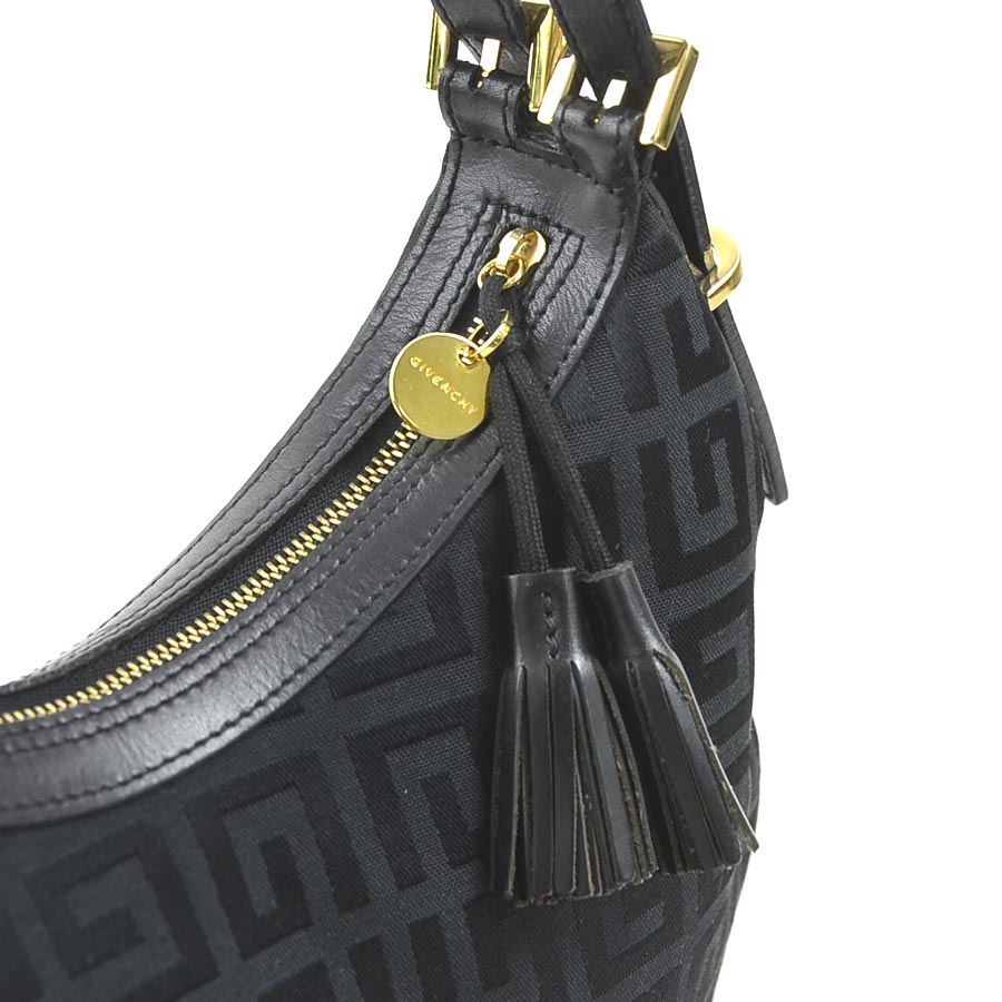 ジバンシィ GIVENCHY ショルダーバッグ キャンバス/レザー ブラック ゴールド レディース e60294n ジバンシィ GIVENCHY ショルダーバッグ キャンバス/レザー ブラック ゴールド レディース e60294n