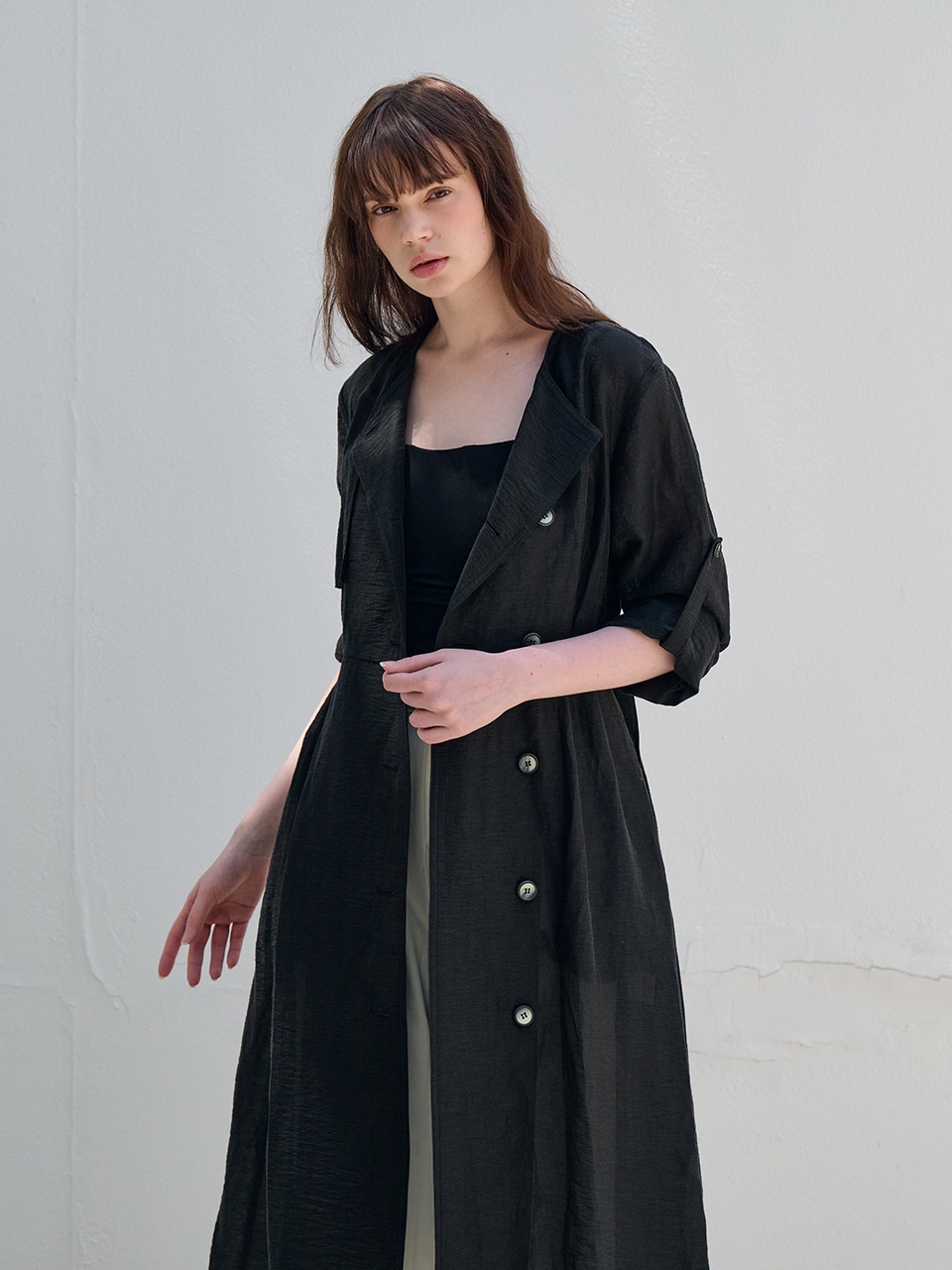 ホットサマーリネンブレンディングハイウエストトレンチドレス_ANTHRACITE-BLCAKアントラサイトブラック ホットサマーリネンブレンディングハイウエストトレンチドレス_ANTHRACITE-BLCAKアントラサイトブラック