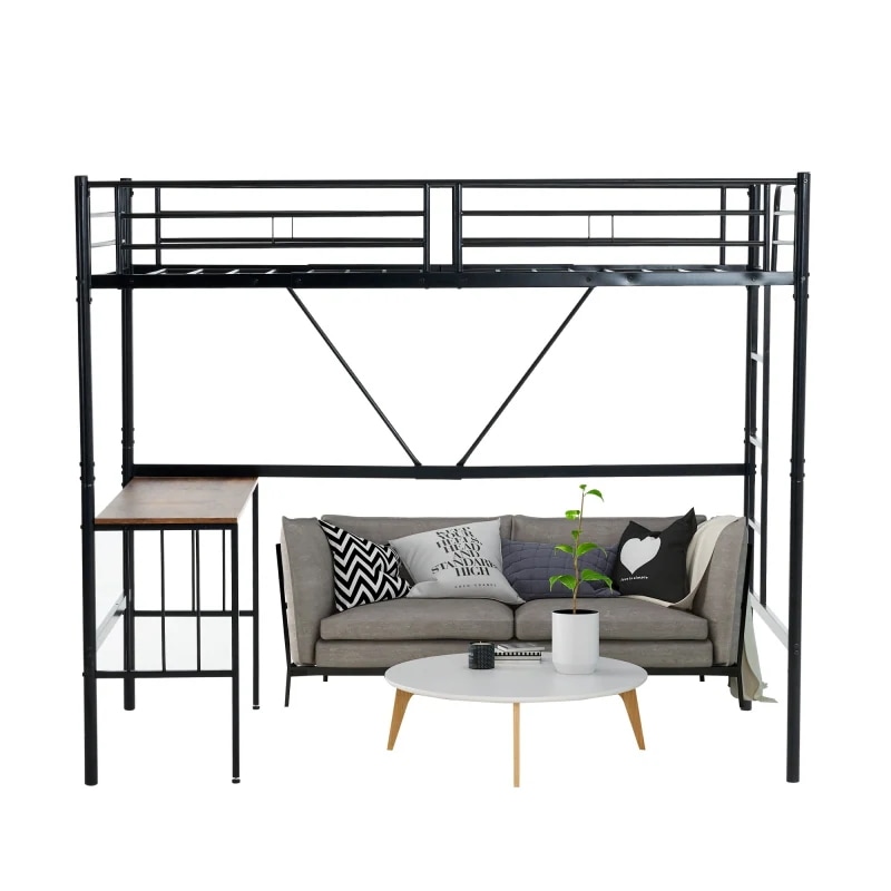 ロフトベッド パイプベッド シングル 木 収納 送料無料 スチール 耐震 楽天市場】ロフトベッド パイプベッド シングル ベッド デスク付