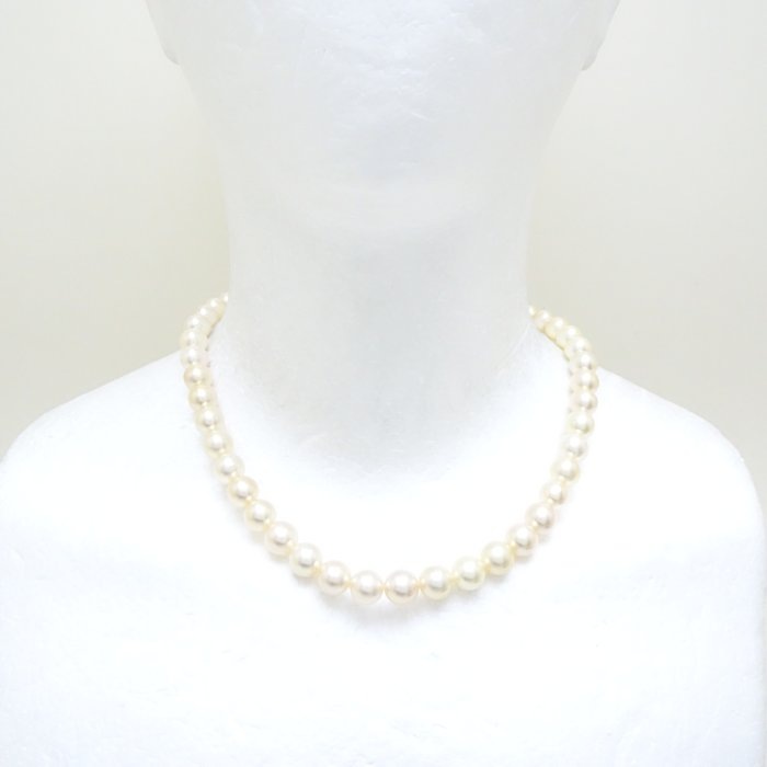 パール ネックレス あこや真珠8.5~9.0ミリ 43cm シルバー/75315【中古】 パール ネックレス あこや真珠8.5~9.0ミリ 43cm シルバー/75315【中古】