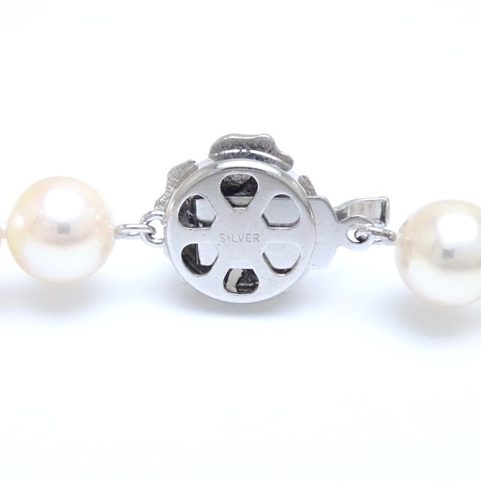 パール ネックレス あこや真珠8.5~9.0ミリ 43cm シルバー/75315【中古】 パール ネックレス あこや真珠8.5~9.0ミリ 43cm シルバー/75315【中古】