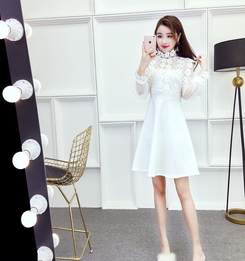 1893.花柄レースシースルードレスワン... : レディース服 大人気定番