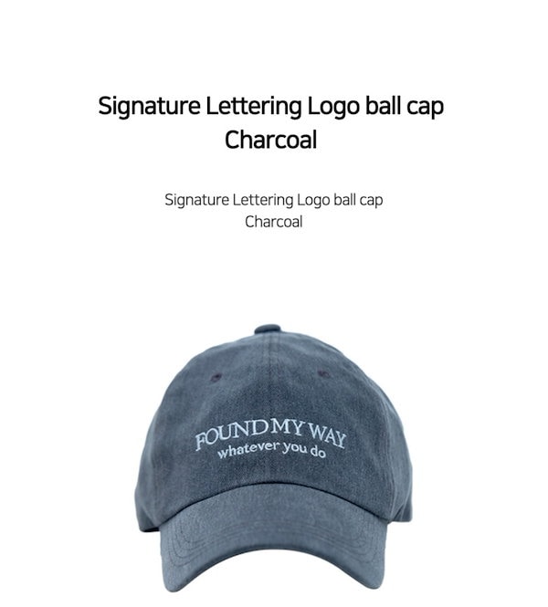 [STRAYKIDSチャンビン着用] Signature Lettering Logo Ball Cap Qoo10] [FOUND MY WAY]Stray