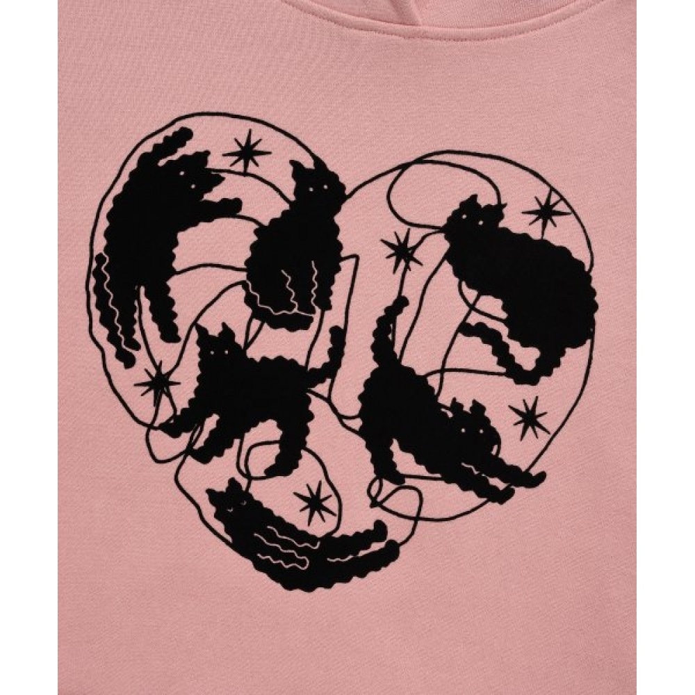 ファレットハートネロパーカーピンク