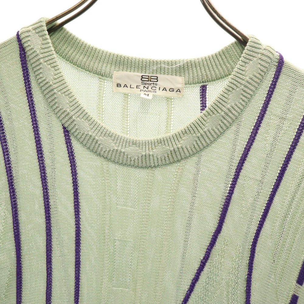 バレンシアガ スポーツ 90s オールド 長袖 ニット M くすみミント BALENCIAGA SPORT レディース 古着 バレンシアガ スポーツ 90s オールド 長袖 ニット M くすみミント BALENCIAGA SPORT レディース 古着