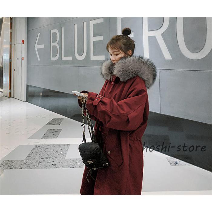 モッズコート ロング丈 レディース 冬 コート ファー付き アウター