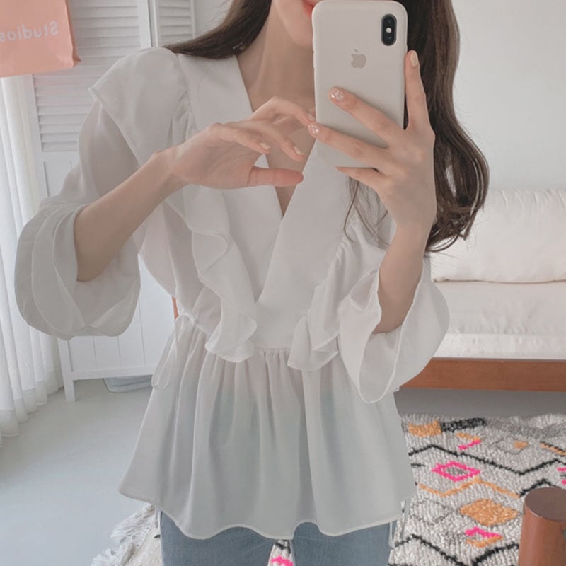 ネックフリルブラウス トップス ブラウス 袖あり l Vネック 切り替えデザイン フリル リボン 切り替えデザイン かわいい 大人可愛い きれいめ シンプル カジュアル 大人 おしゃれ お洒落 ネックフリルブラウス トップス ブラウス 袖あり l Vネック 切り替えデザイン フリル リボン 切り替えデザイン かわいい 大人可愛い きれいめ シンプル カジュアル 大人 おしゃれ お洒落
