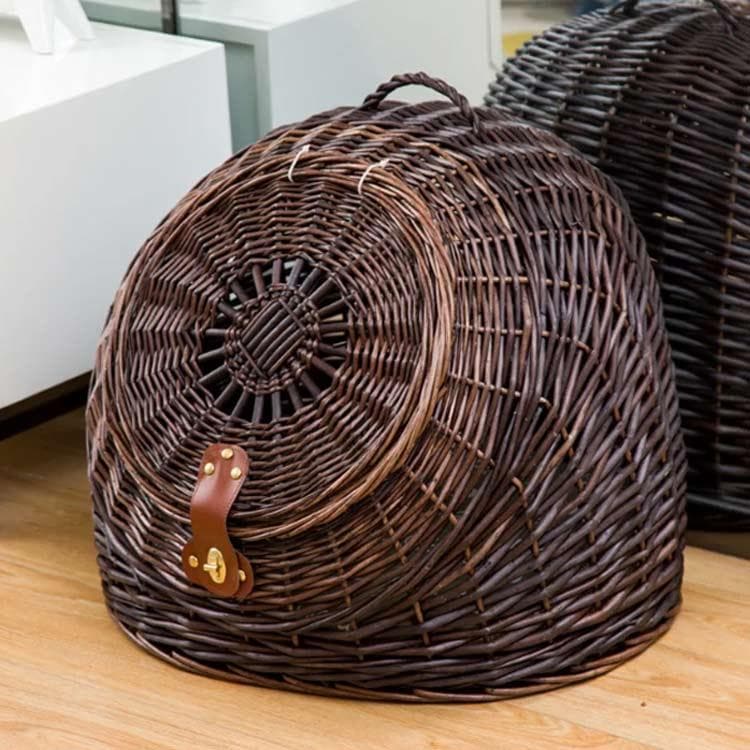 籐ペットハウス ペットハウス 籐 ぺットハウス 猫用品 キャリーバッグ カート 運べる 移動用 バスケット サークル ケージ ハウス ベッド キャリー