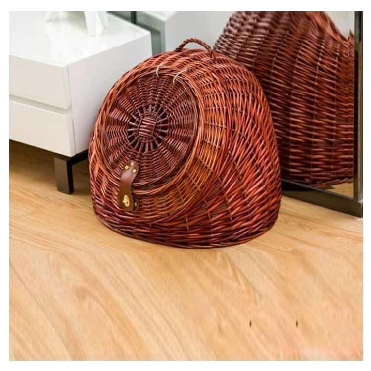 籐ペットハウス ペットハウス 籐 ぺットハウス 猫用品 キャリーバッグ カート 運べる 移動用 バスケット サークル ケージ ハウス ベッド キャリー