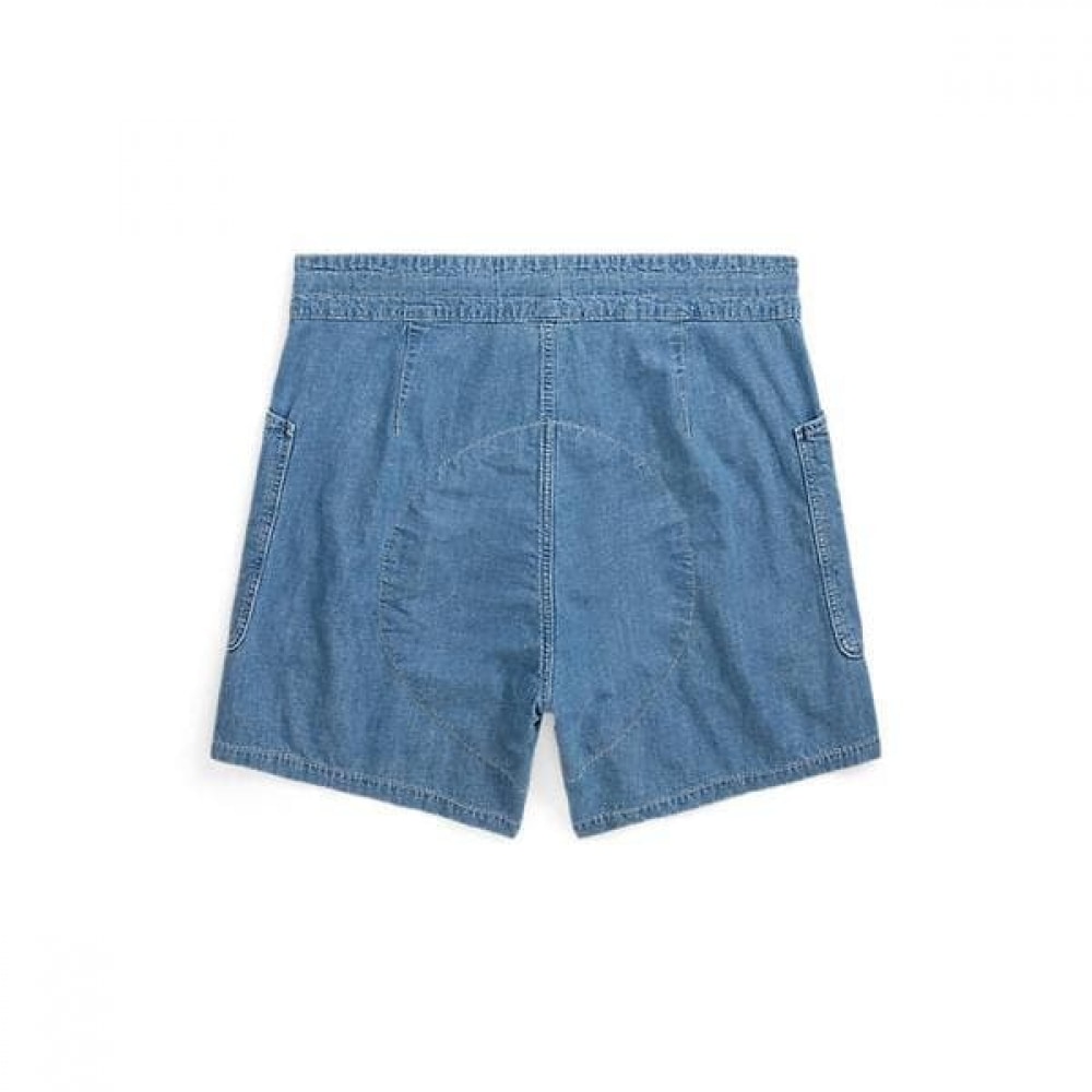 RRL インディゴ コットン リネン シャンブレー ショート (MNRRSHO14G20040410)