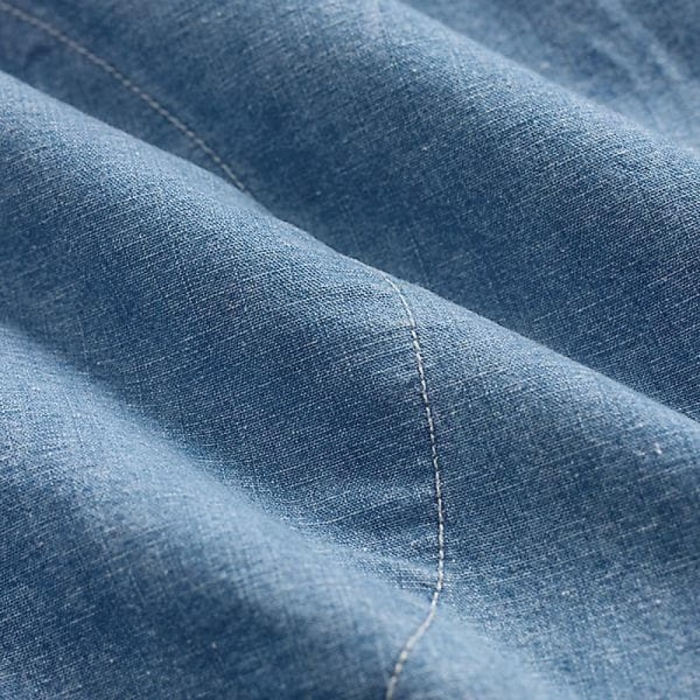 RRL インディゴ コットン リネン シャンブレー ショート (MNRRSHO14G20040410)