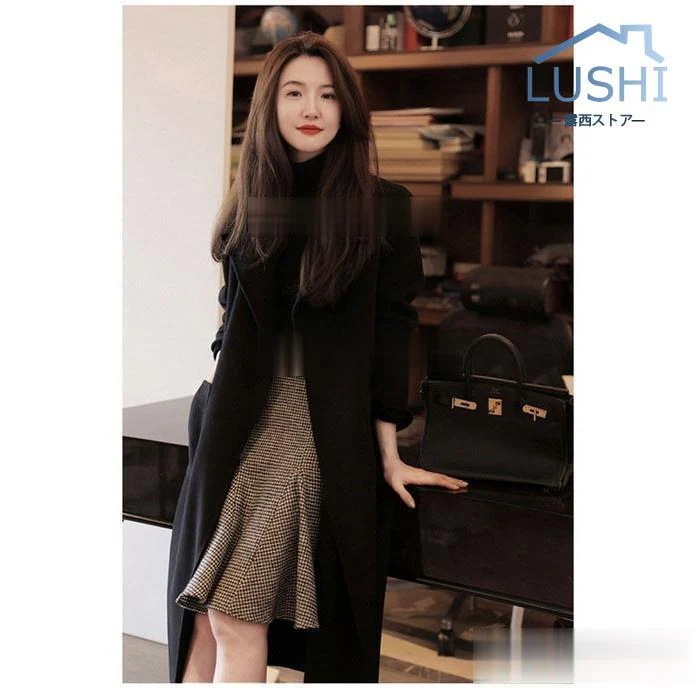 ニット セットアップ レディース 40代 秋冬 長袖 ニットトップス チェック柄マーメイドスカート オシャレセットアップ 韓国風 大人通勤 着痩せ 30代 50代