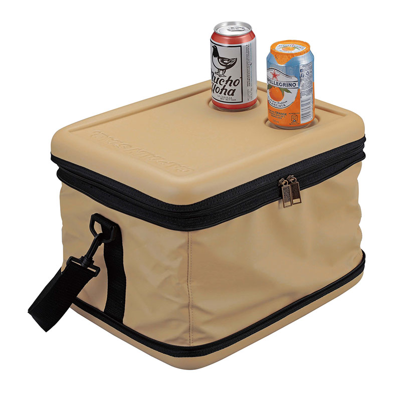 スーパーコールドクーラーバッグ 12L ベージュ トレッキング キャンプ用品 クーラー ジャグ (UE616)