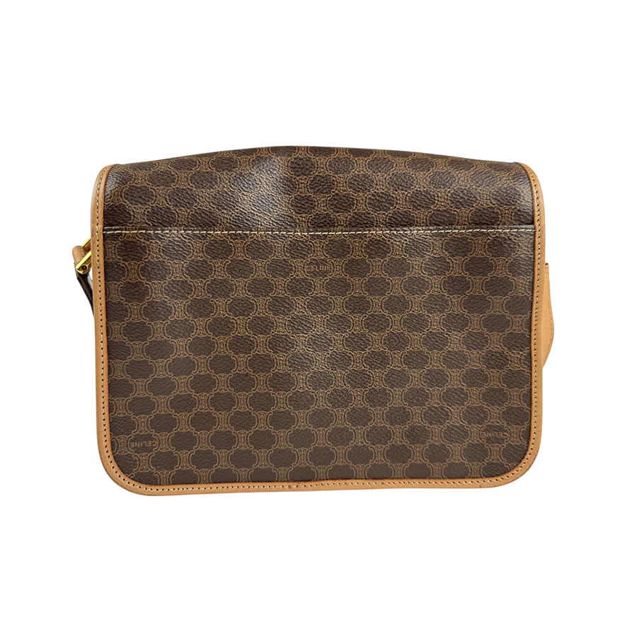 セリーヌ CELINE 斜め掛けショルダーバッグ マカダム PVC/レザー ブラウン ゴールド レディース z6030 セリーヌ CELINE 斜め掛けショルダーバッグ マカダム PVC/レザー ブラウン ゴールド レディース z6030