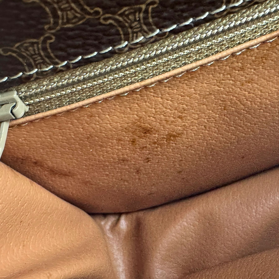 セリーヌ CELINE 斜め掛けショルダーバッグ マカダム PVC/レザー ブラウン ゴールド レディース z6030 セリーヌ CELINE 斜め掛けショルダーバッグ マカダム PVC/レザー ブラウン ゴールド レディース z6030