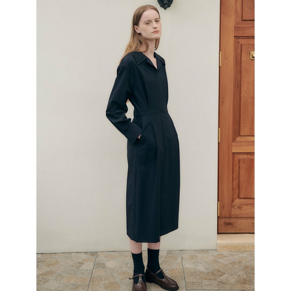 LOEUVRE ワイドカラーシャツワンピース SW1SO112 23 LOEUVRE ワイドカラーシャツワンピース SW1SO112 23