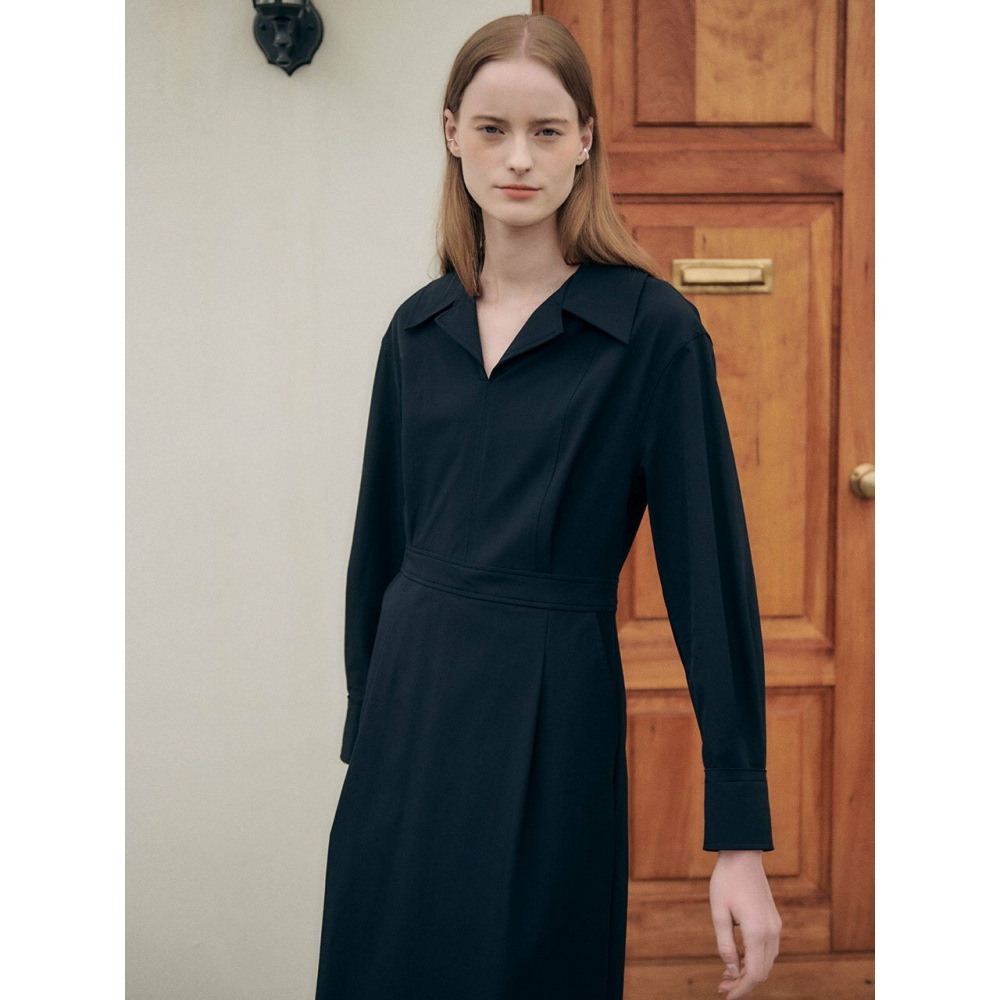 LOEUVRE ワイドカラーシャツワンピース SW1SO112 23 LOEUVRE ワイドカラーシャツワンピース SW1SO112 23