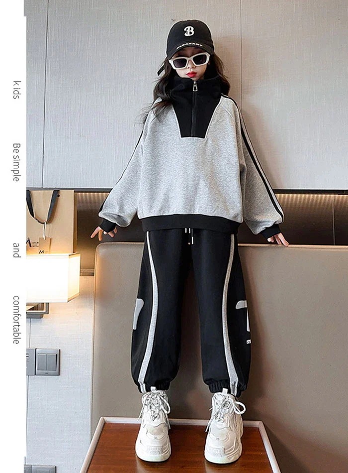 HOT!!!子供服 女の子 ジャージ 長袖 パーカー ロングパンツ セットアップ ゆったり カジュアル スポーツウェア ガールズ キッズ 女児 トップス ズボン ダンス スポーツ 春秋冬 韓国風 部屋