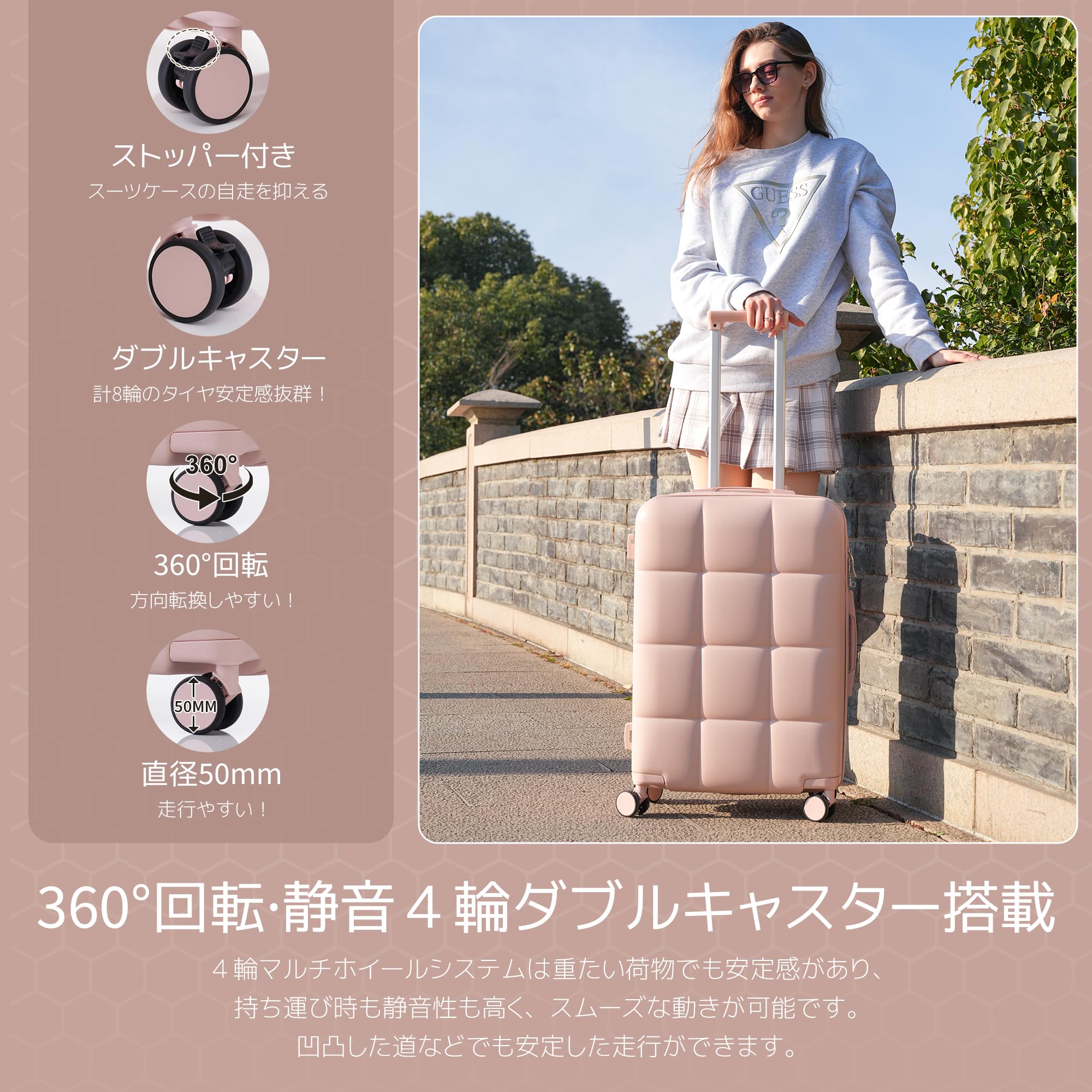 スーツケース キャリーバッグ キャリーケース 超軽量 大型 静音ダブルキャスター Amazon.co.jp: [VARNIC] スーツケース キャリーバッグ キャリー
