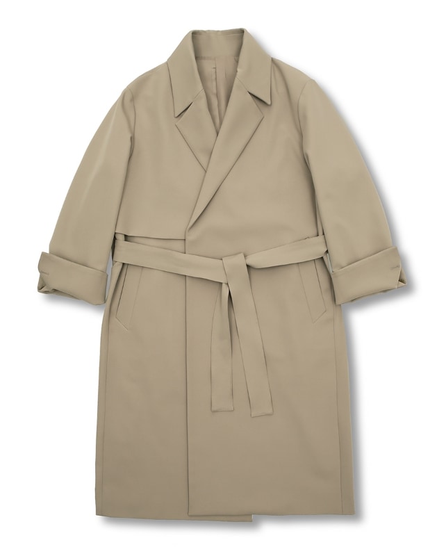 [SPERONE] Minimal Open Line Trench Coat Man