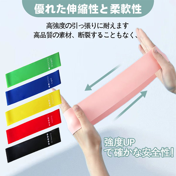 Qoo10] エクササイズバンド トレーニングチューブ