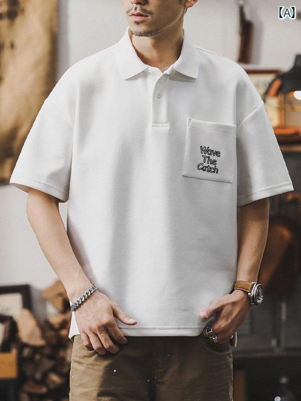 ポロシャツ アメリカン メンズ 半袖 Tシャツ 男性用 夏 カジュアル 半袖 Tシャツ ベーシック 綿 ホワイト ブルー グリーン アメカジ ポロシャツ アメリカン メンズ 半袖 Tシャツ 男性用 夏 カジュアル 半袖 Tシャツ ベーシック 綿 ホワイト ブルー グリーン アメカジ