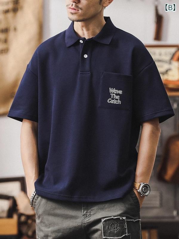 ポロシャツ アメリカン メンズ 半袖 Tシャツ 男性用 夏 カジュアル 半袖 Tシャツ ベーシック 綿 ホワイト ブルー グリーン アメカジ ポロシャツ アメリカン メンズ 半袖 Tシャツ 男性用 夏 カジュアル 半袖 Tシャツ ベーシック 綿 ホワイト ブルー グリーン アメカジ
