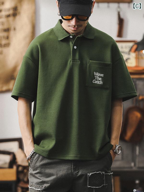 ポロシャツ アメリカン メンズ 半袖 Tシャツ 男性用 夏 カジュアル 半袖 Tシャツ ベーシック 綿 ホワイト ブルー グリーン アメカジ ポロシャツ アメリカン メンズ 半袖 Tシャツ 男性用 夏 カジュアル 半袖 Tシャツ ベーシック 綿 ホワイト ブルー グリーン アメカジ