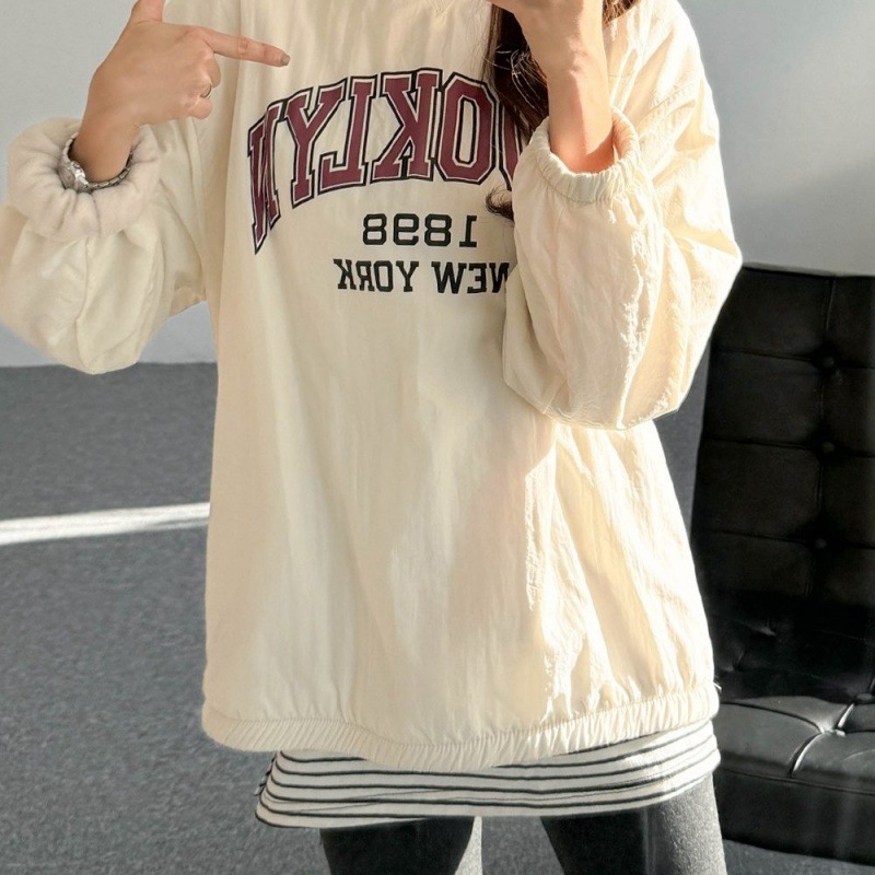 [pippin] ピピン ブルックリン ナイロン 起毛 マンツーマンTシャツ #111011