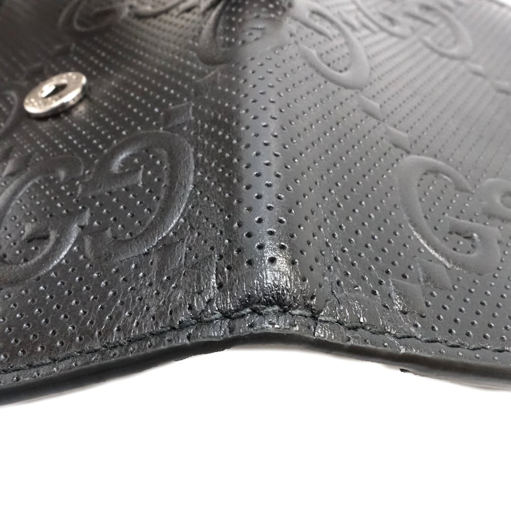6連 625565 キーケース GGエンボスレザー ブラック/181216【中古】 6連 625565 キーケース GGエンボスレザー ブラック/181216【中古】