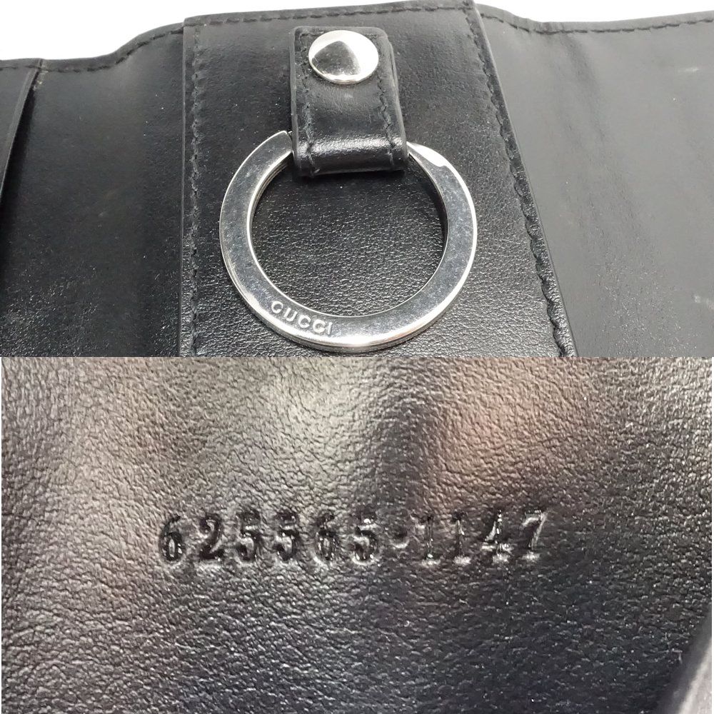 6連 625565 キーケース GGエンボスレザー ブラック/181216【中古】 6連 625565 キーケース GGエンボスレザー ブラック/181216【中古】