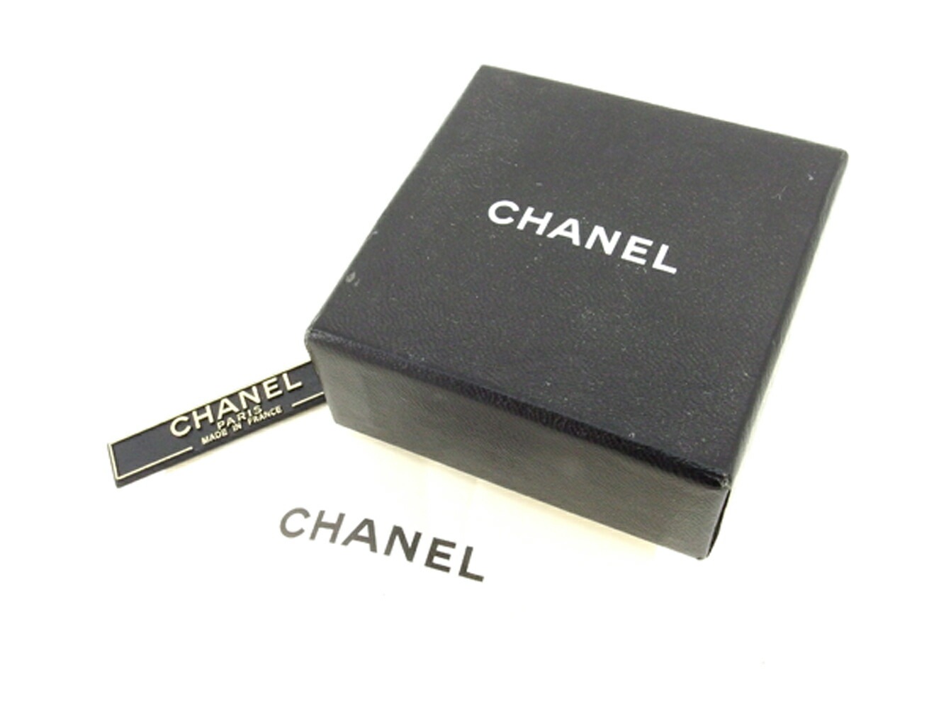 キーホルダー チャーム ロゴプレート オールドシャネル シルバー 中古