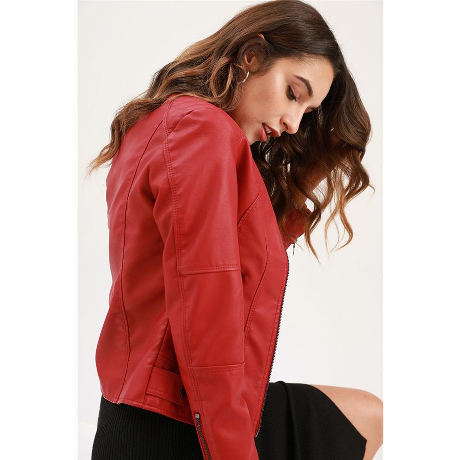 新品 大人気 レザージャケット ライダース 革ジャン レディース バイクジャケット 立ち襟 ダブル シングル 防寒 防風 アウター 合革 フェイクレザー