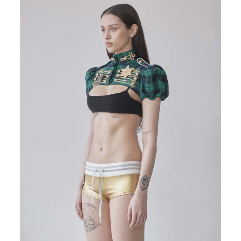 スカルプター Marine Crop Shirt Check SC25S293GR