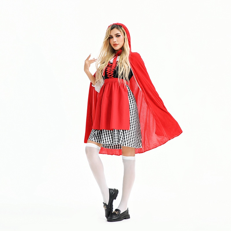 ハロウィンコスチューム 大人用 赤ずきん ステージパフォーマンス衣装 農場 田園風 メイド服 マント ドレス ハロウィンコスチューム 大人用 赤ずきん ステージパフォーマンス衣装 農場 田園風 メイド服 マント ドレス
