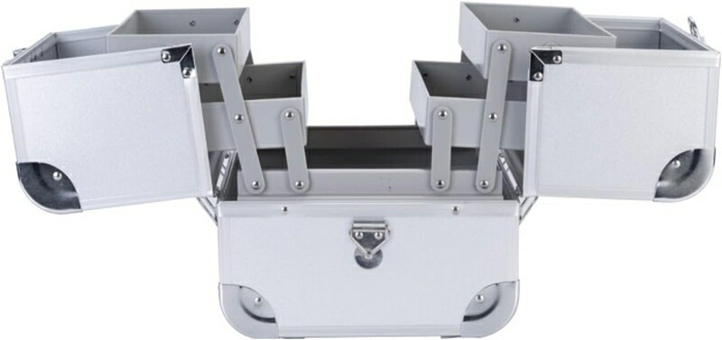 化粧品収納ボックス コスメボックス 大容量 プロ式 アルミ 持ち運び メイクボックス コスメ収納 整理簡単 小物入れ スキンケア製品の保管 多機能化粧品ケース 防水防塵 旅行