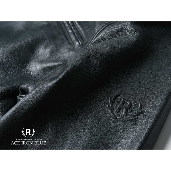 RIDEZ ACE JACKET IRON BLUE XL RLJ110 シングルライダースジャケット