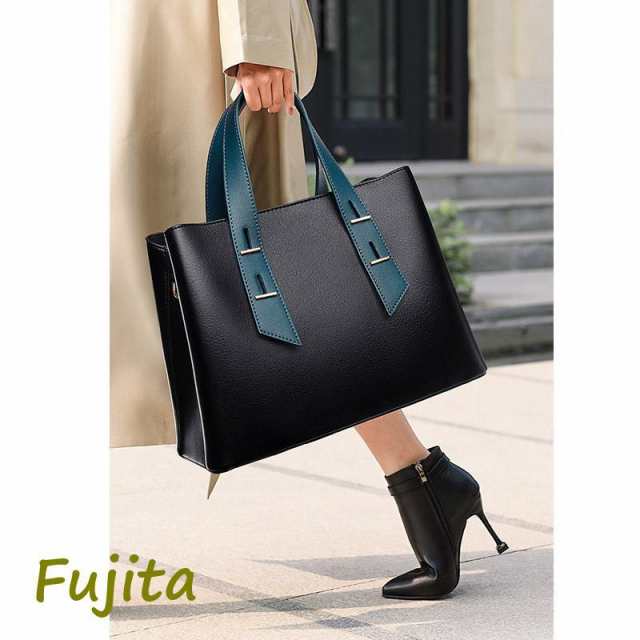 トートバッグ レディース ショルダーバッグ 薄い レザー 大きめ 通勤 バッグ おしゃれ 大容量 ビジネスバッグ ファスナー付き TOTEBAG