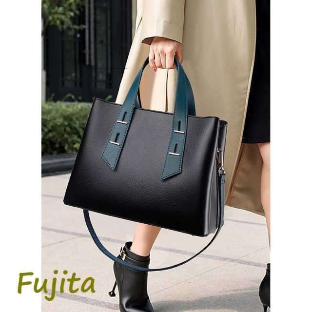 トートバッグ レディース ショルダーバッグ 薄い レザー 大きめ 通勤 バッグ おしゃれ 大容量 ビジネスバッグ ファスナー付き TOTEBAG