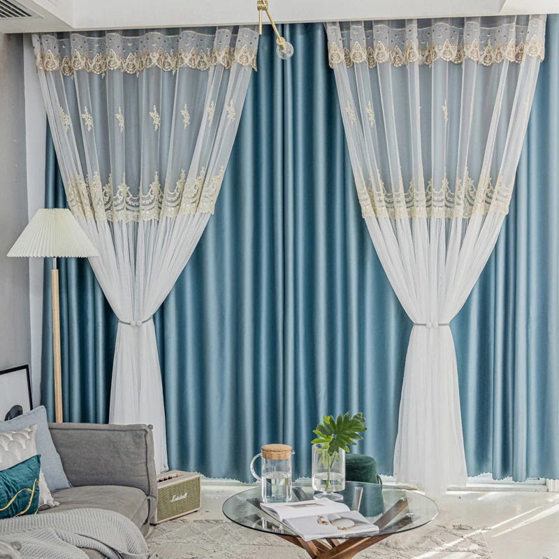 韓国ファッション カーテンセット遮光カーテン+レース2枚組/ レースカーテン 断熱 遮光 省エネ レースカーテン/ UVカット防音 北欧風 かわいい ホームデザイン 韓国ファッション カーテンセット遮光カーテン+レース2枚組/ レースカーテン 断熱 遮光 省エネ レースカーテン/ UVカット防音 北欧風 かわいい ホームデザイン