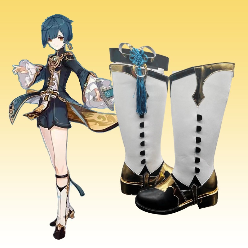 オリジナル Shenxing Qiu Cos 靴アニメーション靴ゲームパフォーマンス靴キャラクター靴手作りコスプレブーツ画像デザインクロスボーダーを参照