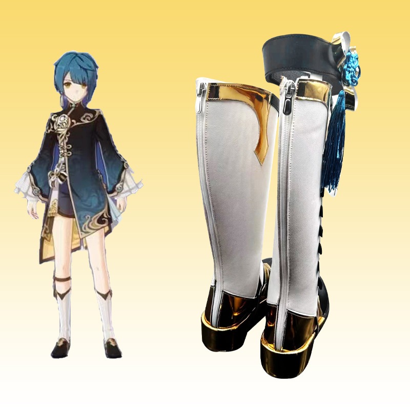 オリジナル Shenxing Qiu Cos 靴アニメーション靴ゲームパフォーマンス靴キャラクター靴手作りコスプレブーツ画像デザインクロスボーダーを参照